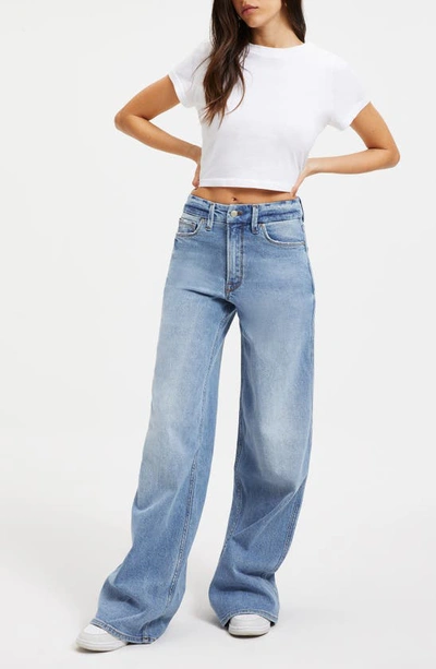 Shop Good American Good Skate Wide Leg Jeans In Indigo208