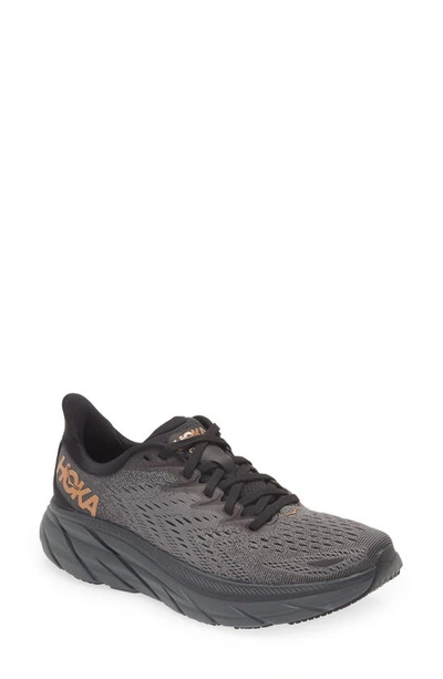 Shop Hoka Clifton 8 Running Shoe In Anthracite / Copper