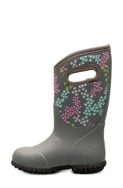 Bogs Kids' Patterned Rain Boot In Gray Multi