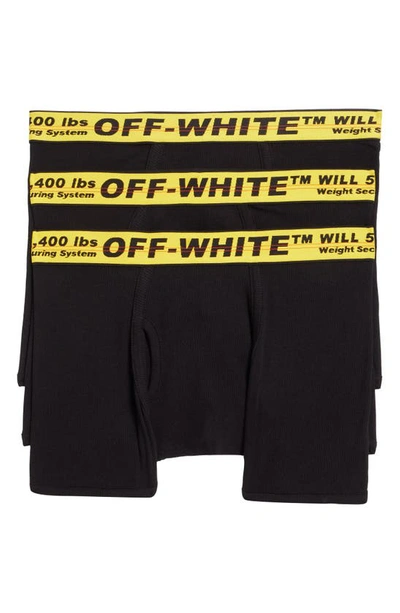 Shop Off-white 3-pack Industrial Boxer Briefs In Black