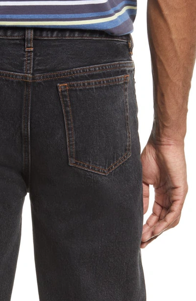 Shop Apc Martin Nonstretch Straight Leg Jeans In Noir Del