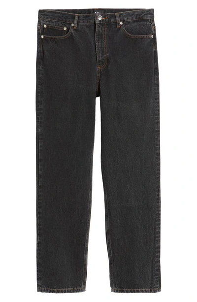 Shop Apc Martin Nonstretch Straight Leg Jeans In Noir Del