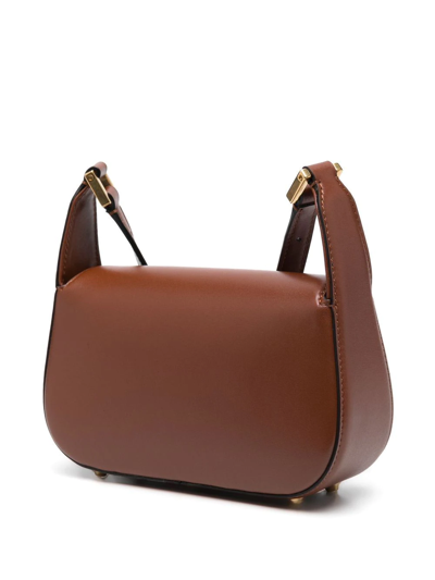 Valentino Vlogo Leather Crossbody Bag In Brown