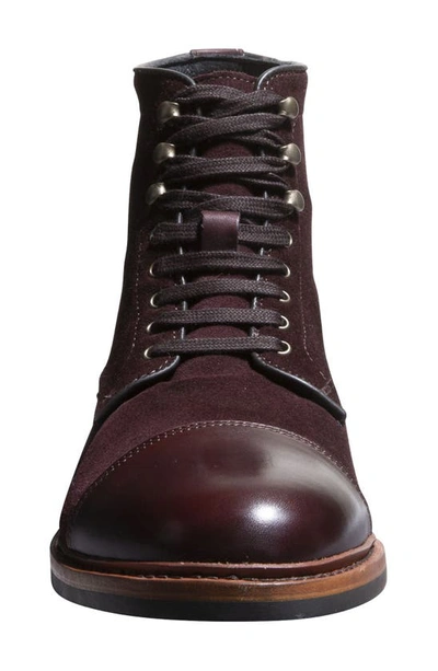 Shop Allen Edmonds Landon Lace-up Cap Toe Boot In Rum Suede / Leather