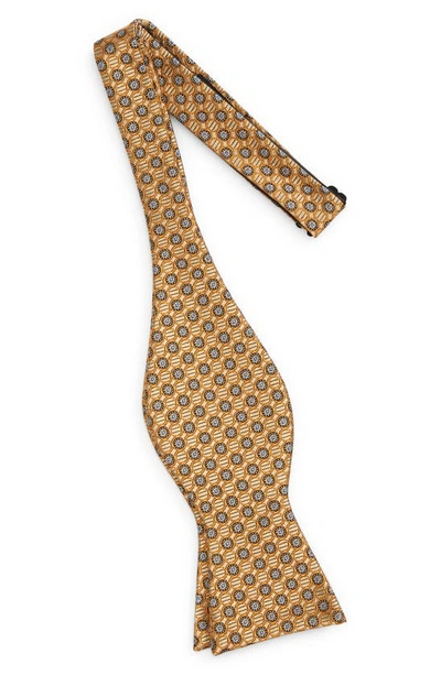 Shop Nordstrom Neat Medallion Silk Bow Tie In Yellow