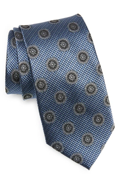 Shop Nordstrom Medallion Silk Tie In Light Blue