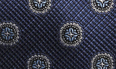 Shop Nordstrom Medallion Silk Tie In Navy