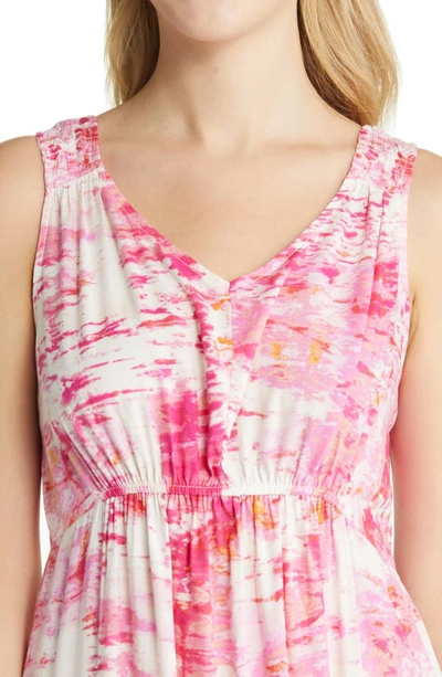 Shop Beachlunchlounge Freesia Print Maxi Dress In Rose Powder