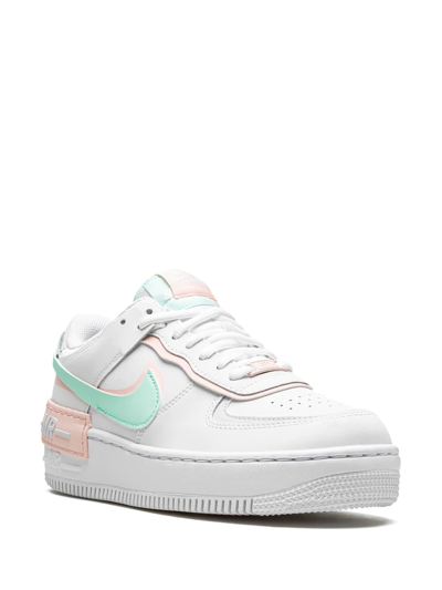 Nike Af1 Shadow Sneakers In White Leather In White