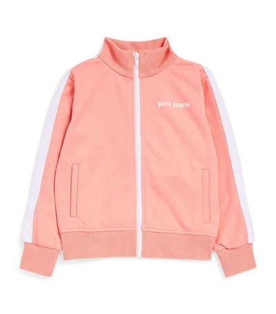 Shop Palm Angels Logo Track Jacket (4-12 Years) In Pink