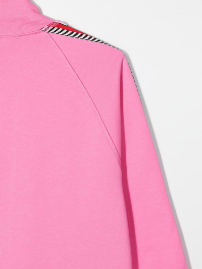 Shop Dsquared2 Side-stripe Cotton Track Jacket In Pink