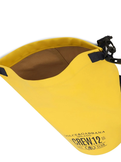 Dolce & Gabbana Crew Logo-print Backpack In Yellow