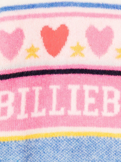 Shop Billieblush Logo Heart Crew-neck Jumper In Pink