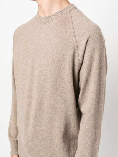 Shop Drumohr Crew-neck Cashmere Jumper In Neutrals