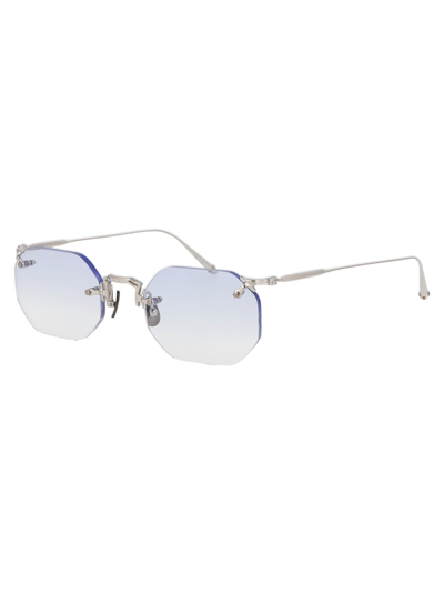 Shop Matsuda Sunglasses In Pw  Palladium White Cafe Blue Gradient
