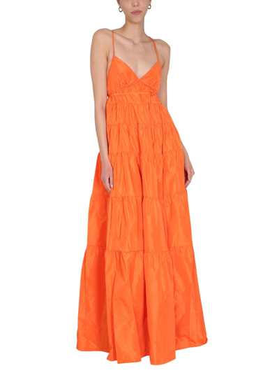 Shop Staud Ripley Dress In Orange
