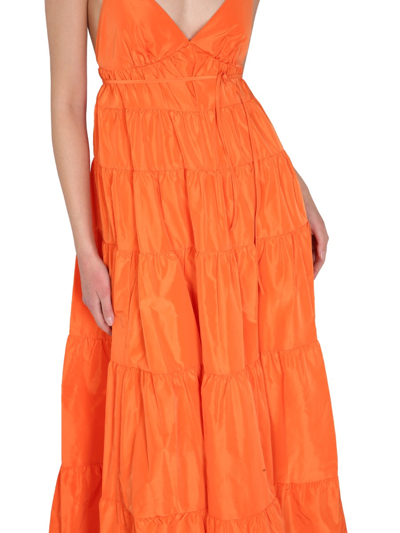 Shop Staud Ripley Dress In Orange