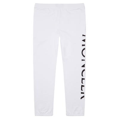 Shop Moncler Sweatpants In White