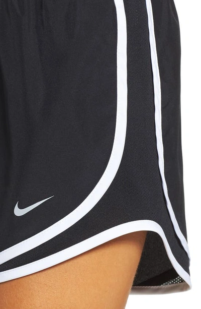 Shop Nike Dri-fit Tempo Running Shorts In Black/ Black/ White/ Wolf Grey