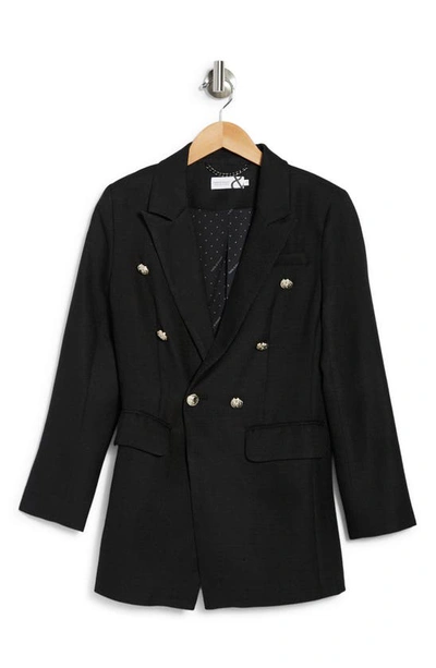 Belle & Bloom Princess Polly Textured Blazer In Black