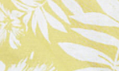 Lucky Brand Patterned Linen Blend Short Sleeve Shirt In Yellow Print