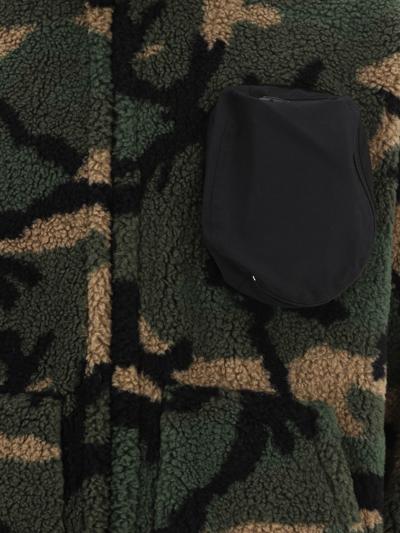 Shop Valentino Camouflage Jacket In Green