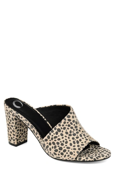 Journee Collection Allea Block Heel Mule In Animal