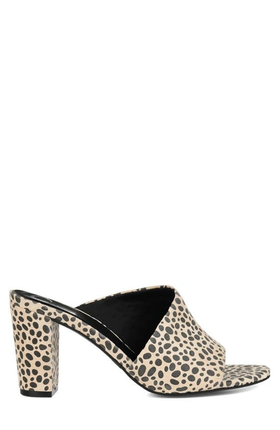 Journee Collection Allea Block Heel Mule In Animal