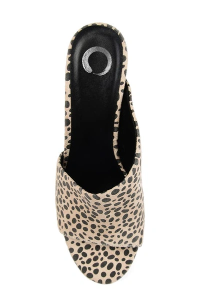 Journee Collection Allea Block Heel Mule In Animal