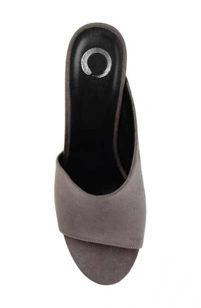 Journee Collection Allea Block Heel Mule In Grey