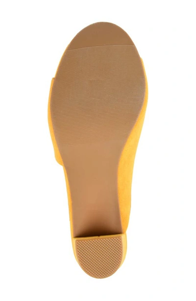 Journee Collection Allea Block Heel Mule In Mustard