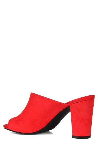 Shop Journee Collection Allea Block Heel Mule In Red