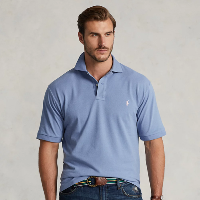 Shop Polo Ralph Lauren The Iconic Mesh Polo Shirt In Retreat Blue