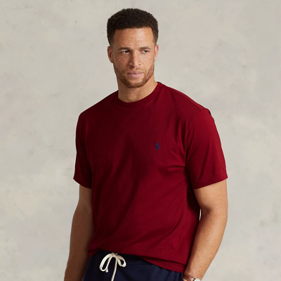 Shop Polo Ralph Lauren Jersey Crewneck T-shirt In Holiday Red