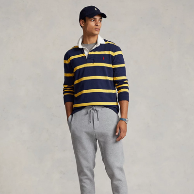 Shop Ralph Lauren Double-knit Jogger Pant In Classic Grey Heather