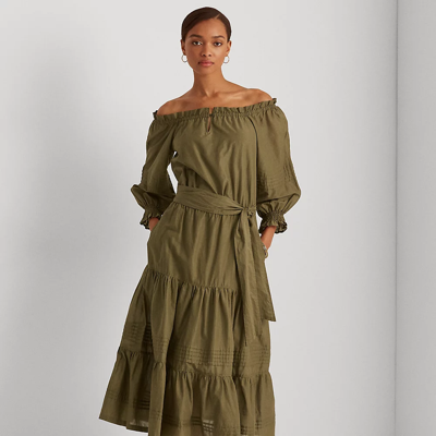 Polo ralph lauren cotton voile midi dress discount
