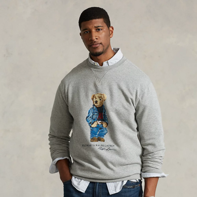 Bang om te sterven pot impuls Polo Ralph Lauren Grey Polo Bear Fleece Sweatshirt | ModeSens