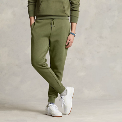 Shop Ralph Lauren Double-knit Jogger Pant In Army Olive