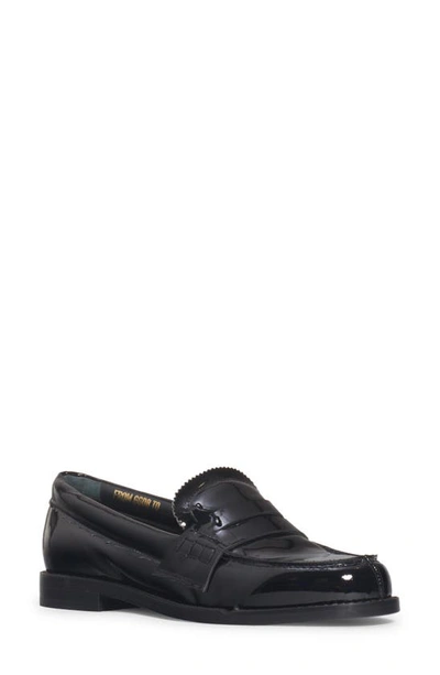 Shop Golden Goose Jerry Patent Penny Loafer In Black