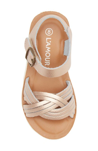 Shop L'amour Athena Sandal In Rose Gold