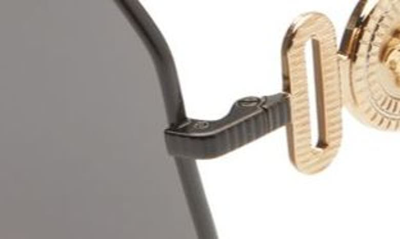Shop Versace 58mm Square Sunglasses In Matte Black/ Dark Grey