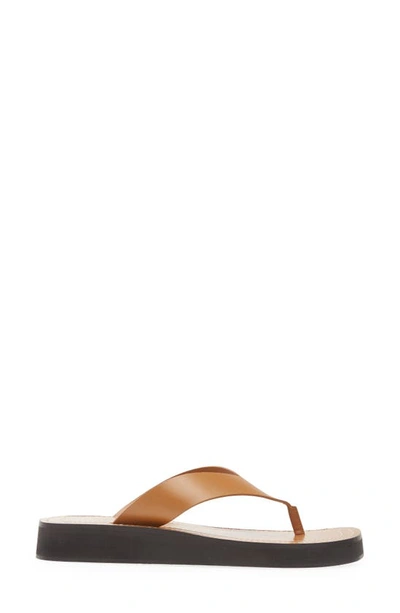 Shop The Row Ginza Wedge Flip Flop In Caramel Car