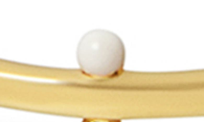 Shop Argento Vivo Sterling Silver Bead Band Ring In Gold/ White
