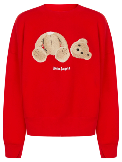 Shop Palm Angels Sweaters Red