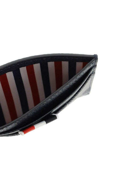 Shop Thom Browne Leather Card Holder In Multicolor
