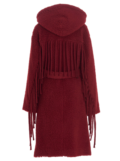 Shop Stella Mccartney Teddy Coat In Red