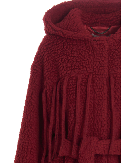 Shop Stella Mccartney Teddy Coat In Red