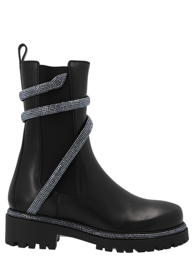 Shop René Caovilla Cleo Ankle Boots In Black