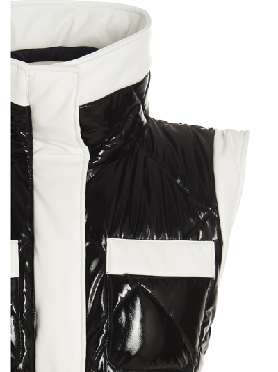 Shop Balmain Logo Buckle Vest In White/black