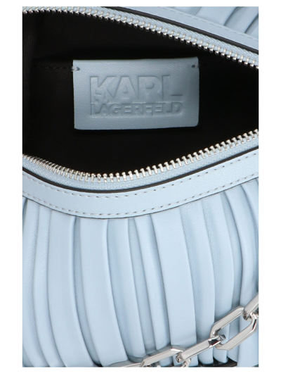 Shop Karl Lagerfeld K/kushion Shoulder Bag In Light Blue